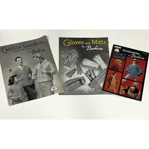 Beehive Vintage Knitting Pattern Books Booklets 1950’s 1960’s - Picture 1 of 13